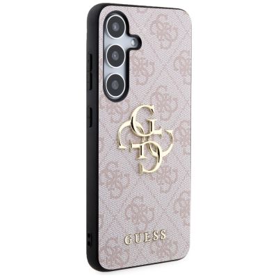4. Etui Guess 4G Big Metal Logo na Samsung Galaxy S24 - różowe