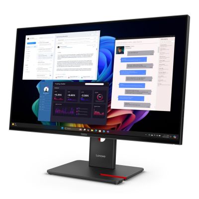 42. Monitor Lenovo ThinkVision T27UD-40 z systemami ochrony przed włamaniem (IPS), 27", godz. 16:9, 60 Hz, 4 ms, 3840 x 2160 pikseli, 350 cd/m2, Ilość portów HDMI: 1, Zaćmienie, Gwarancja 36 miesięcy