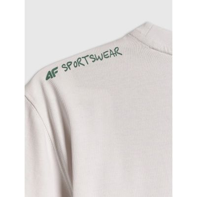 7. T-shirt regular z nadrukiem męski 4F 4FRSS26TTSHM3814-11S