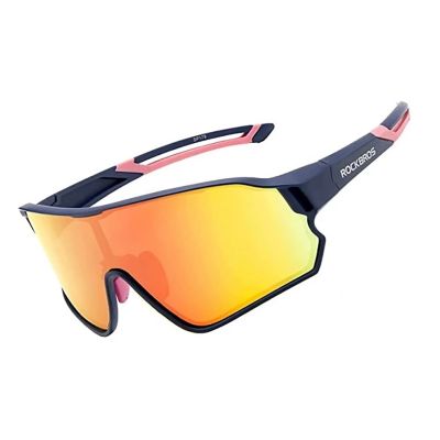 2. Okulary rowerowe Rockbros 10134PL polaryzujące - niebiesko-różowe