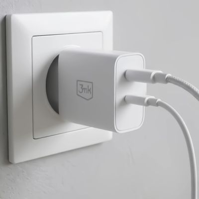 8. Ładowarka sieciowa 3mk FlowPower 45W 1A1C PD3.0 QC4+ - biała