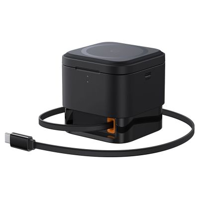 7. Ładowarka indukcyjna Baseus MagPro 3w1 25W kompatybilna z MagSafe do telefonu i smartwatcha - czarna