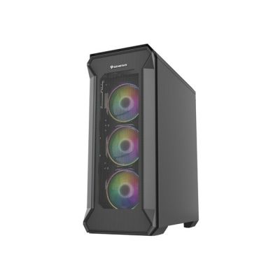 34. Obudowa NATEC Genesis Irid 505 ARGB NPC-1518 (ATX. Micro ATX. Mini ITX; kolor czarny)
