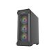 34. Obudowa NATEC Genesis Irid 505 ARGB NPC-1518 (ATX. Micro ATX. Mini ITX; kolor czarny)