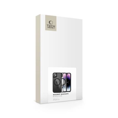 6. Etui Tech-Protect MagMat MagSafe na iPhone 15 - przezroczysto-czarny