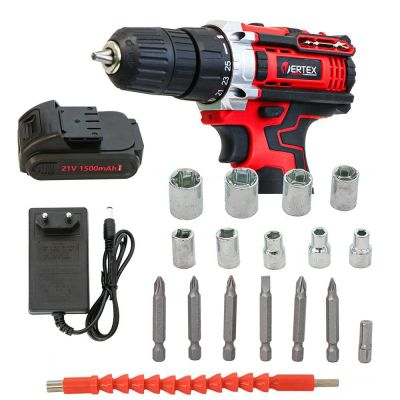 2. VERTEX WKRĘTARKA 21V /2x1,5Ah WALIZKA