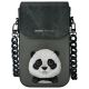 2. Zestaw Nimmy Big Eyed Pet 2.0 Panda 3w1 torebka na telefon + portfel + etui na lokalizator - czarny