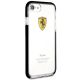5. Etui Ferrari Shockproof na iPhone 7 / 8 / SE 2020 / SE 2022 - przezroczysto-czarne