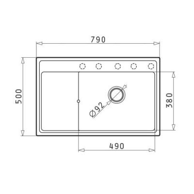 4. Zestaw - Zlewozmywak PYRAMIS CAMEA (79x50) 1B 1D R + Bateria IDEA Black Edition - 070168502BE - Volcano