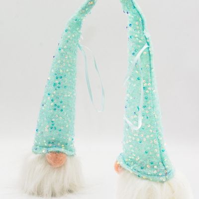 2. MIKOŁAJ DEKORACYJNY LED 25CM BŁĘKITNY