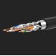 10. Ugreen kabel przewód internetowy sieciowy Ethernet patchcord RJ45 Cat 7 STP LAN 10Gbps 2m czarny (11269)