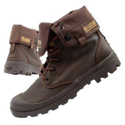 Palladium buty sportowe męskie Baggy Coated trampki za kostkę modne ciemny brąz