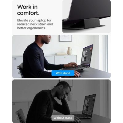 9. Podstawka pod laptopa Spigen SlimFold LD201-S8 pod laptop - szara