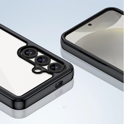 6. Etui Outer Space Case na Samsung Galaxy S25 Edge pokrowiec z elastyczną ramką - czarne