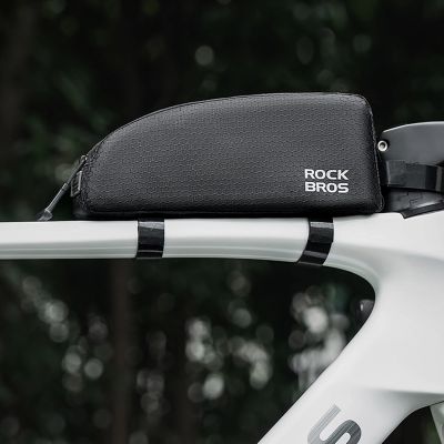 11. Torba rowerowa Rockbros na ramę na rurę górną 0,9l – czarna