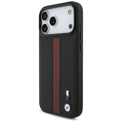 2. Etui BMW M Perforated Stripe Logo MagSafe na iPhone 17 Pro Max - czerwone