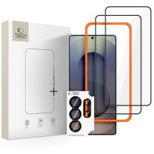 Szkło hartowane Tech-Protect Easy Set+ 3-Pack na Samsung Galaxy S26 Ultra - czarne