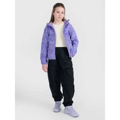 2. Kurtka softshell wiatroodporna membrana 5000 dziewczęca 4F 4FJRAW25TSOFF507-90A