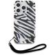 2. Etui Karl Lagerfeld IML Zebra Pattern & Cord na iPhone 15 Pro - czarne