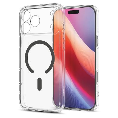 14. Etui Spigen Ultra Hybrid MagSafe na iPhone 18 Pro / 17 Pro - przezroczysto-grafitowe