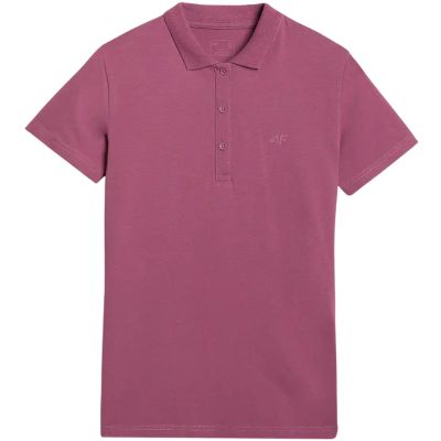 11. Koszulka damska polo 4F F554 burgund 4FWAW25TPTSF554 60S