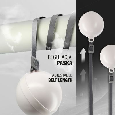 14. Hula Hop HMS HHM16 z magnesem i obciążeniem biały + licznik