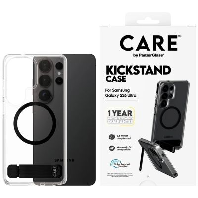Etui CARE by PanzerGlass Urban Explorer Transparent w. Black Qi na Samsung Galaxy S26 Ultra - przezroczyste