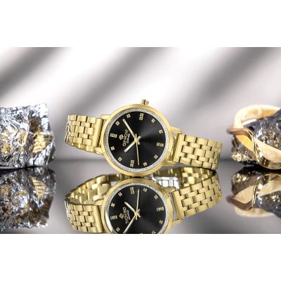 6. Zegarek Damski Giewont Sapphire Złoto Czarny GW7370-B4