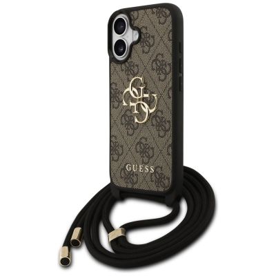 2. Etui Guess 4G Big Logo Cord Stap Crossbody na iPhone 17 - brązowe