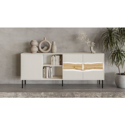 3. Komoda INSERTO 3D1W 190x40x80 kaszmir + LED