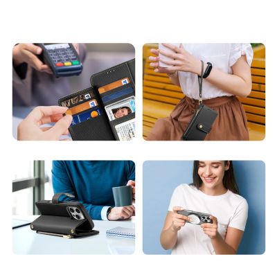 3. Etui skórzane Dux Ducis Lawa na iPhone 16 Pro - czarne