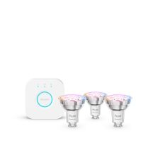 Philips Hue White and color ambiance Podstawowy zestaw startowy: 3 inteligentne żarówki z trzonkami GU10 (345 lm)