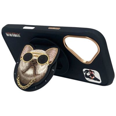14. Etui Nimmy Glasses Cool nag MagSafe na iPhone 16 - czarne