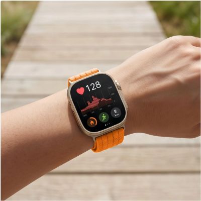 4. Pasek Tech-Protect Nylon an Huawei Watch Fit 3 / 4 / 4 Pro / 5 / 5 Pro - pomarańczowy