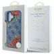 8. Etui Guess 4G Flowers Print MagSafe na iPhone 16 6.1" - niebieskie