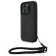 Etui BMW Signature Leather Wordmark Cord na iPhone 16 Pro - czarne