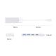2. Hub USB Orico PAPW2AC-C3 4-portowy 2x USB-A 3.0 1x USB-C 3.0 z ładowaniem USB-C PD 100 W 0,15 m - biały