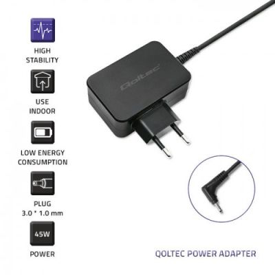 5. QOLTEC ZASILACZ DO ULTRABOOKA ASUS 45W | 19V | 2.37A | 3.0*1.0