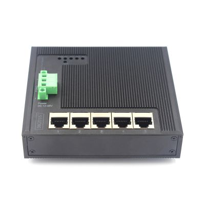 16. Digitus 5-portowy przełącznik sieciowy Gigabit Ethernet, płaski, przemysłowy, niezarządzany