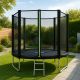2. VIRTUFIT TRAMPOLINA Z SIATKĄ BEZPIECZEŃSTWA - CZARNA - 251 CM