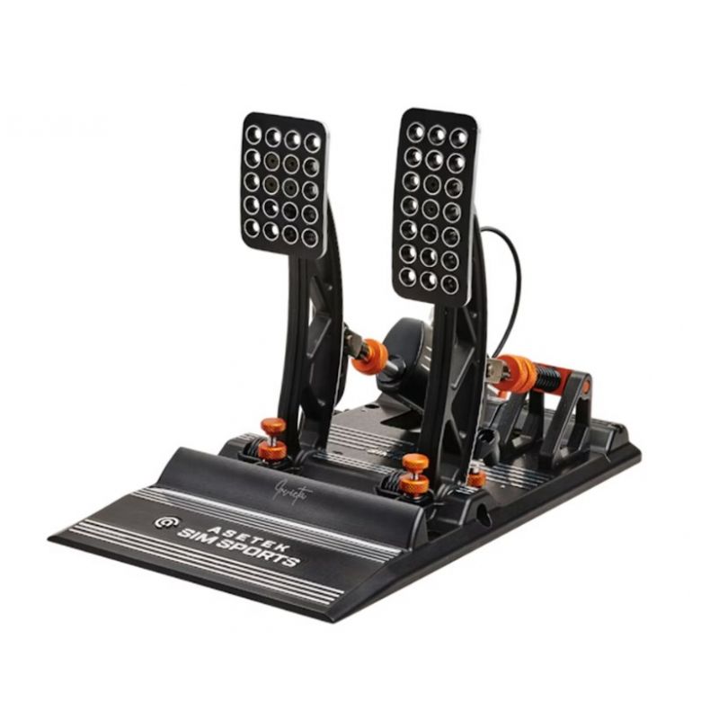 Asetek 40-010-0000001 kontroler gier Czarny, Pomarańczowy, Biały USB Pedały PC