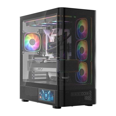 11. MODECOM OBUDOWA VOLCANO AQ 400 ARGB MIDI CZARNA