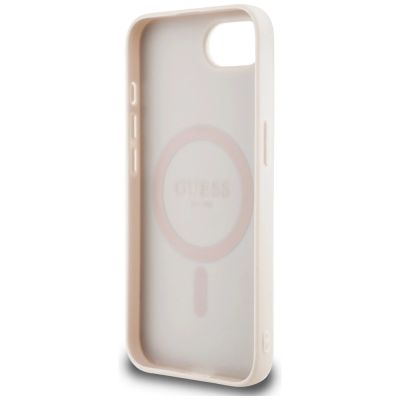 7. Etui Guess 4G Flowers Print MagSafe na iPhone 16e - różowe