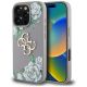 Etui Guess Grained Roses Big 4G logo na iPhone 16 Pro - fioletowe