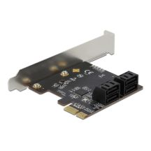 DeLOCK 4 portowy SATA PCI Express x1 Card - Konstrukcja niskoprofilowa