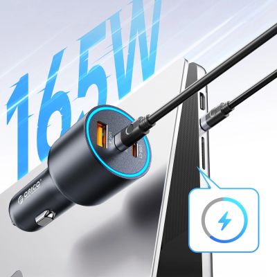 5. Ładowarka samochodowa ORICO HyperDrive 165W 1A2C Triple PD Car Charger