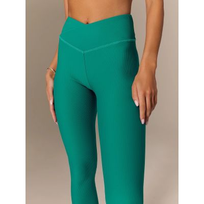 5. Legginsy z prążkowanej dzianiny damskie 4F 4FRSS26TTIGF328-41S