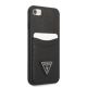 4. Etui Guess Saffiano Triangle Logo Cardslot na iPhone 7 / 8 / SE 2020 / SE 2022 - czarne