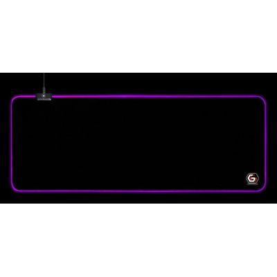 4. GEMBIRD PODKŁADKA POD MYSZ GAMING, Z EFEKTEM ŚWIETLNYM LED, CZARNA, ROZMIAR - L