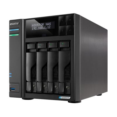 5. NAS Asustor AS6704T; Tower; 4x (3.5" SATA HDD/ 2.5" SSD); Intel Celeron N5105; 4GB DDR4 SODIMM (max. 16GB), 2x 2.5GbE, 4x M.2 2280 NVMe PCIe 3.0, 2x USB 3.2 Gen, 1x HDMI 2.0b, 1x optional 10 GbE card